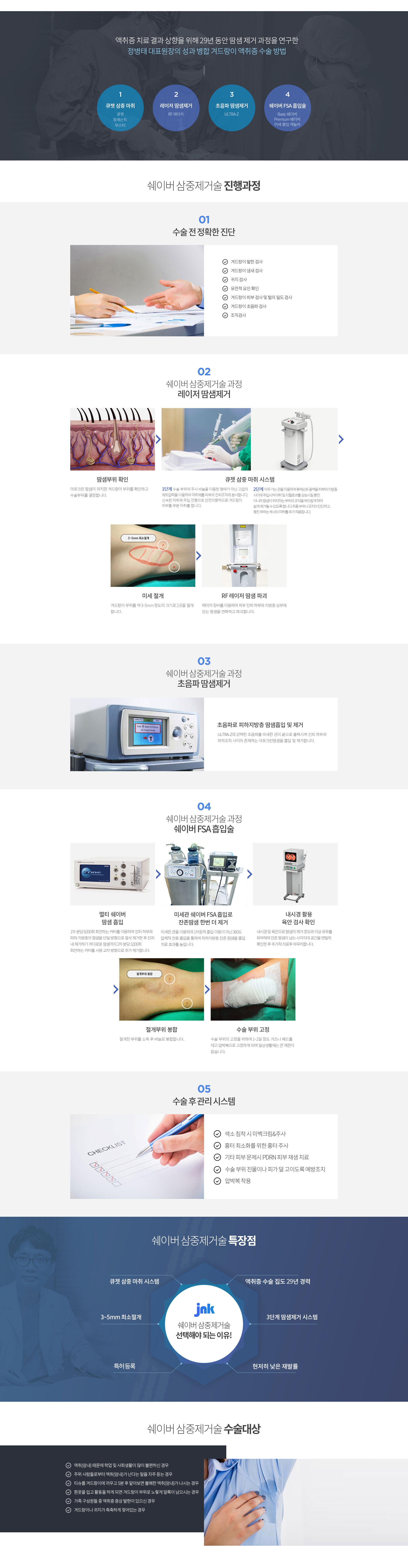 쉐이버 삼중제거술 과정